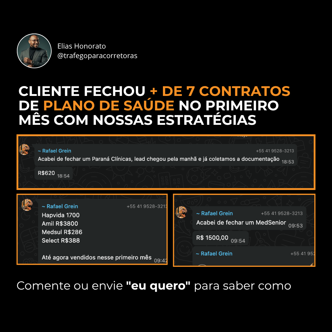 Cliente fechou +7 contratos de plano de saúde no primeiro mês